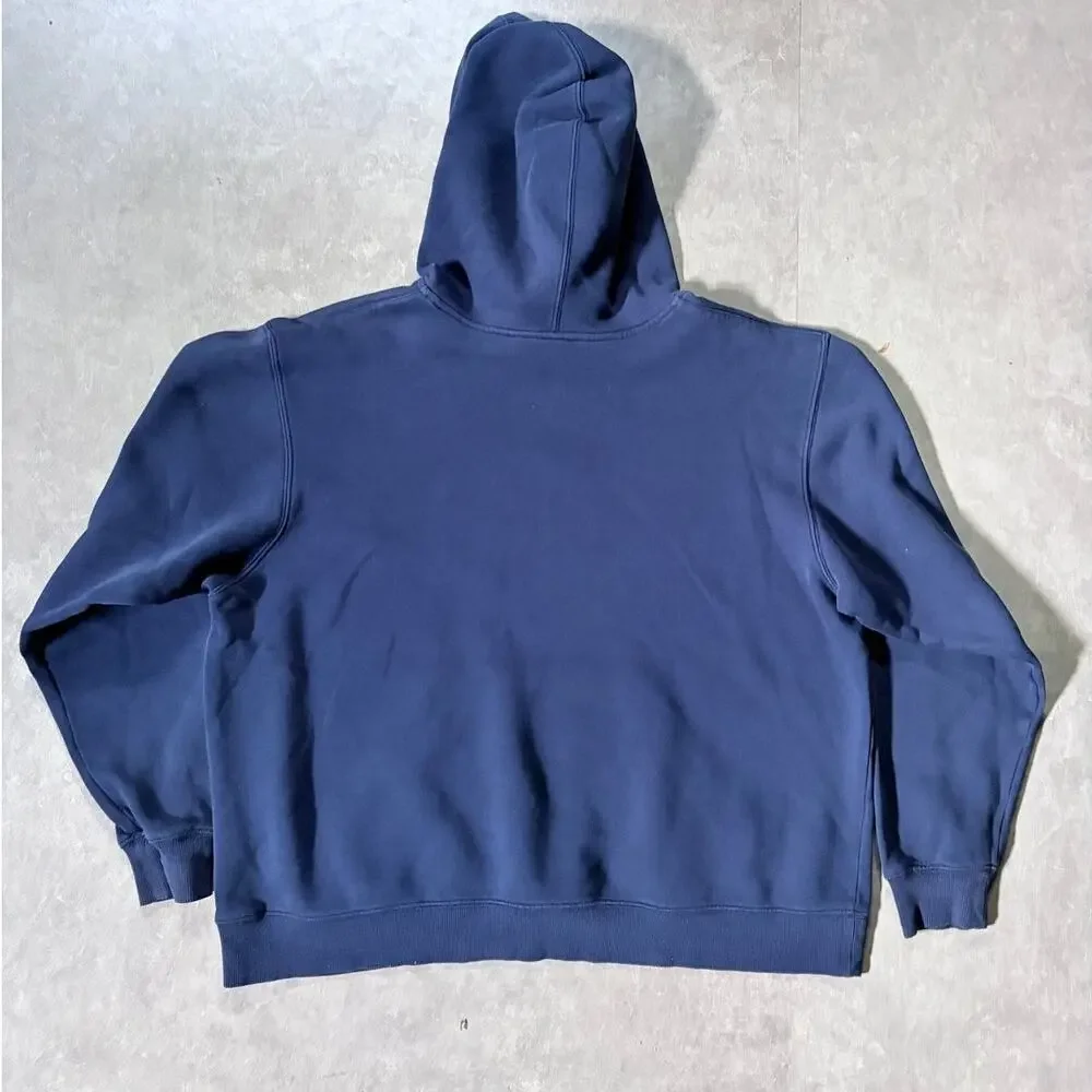 2000s Vintage Adidas Embroidered Navy Hoodie -L